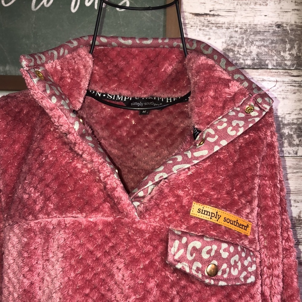 Simply southern pull over fuzzy sweatshirt Simply Southern Super Soft Pulloverโโ - Picture 3 of 7